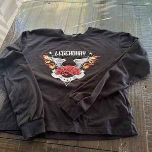 Legendary streetwear Society size, small graphic concert, long sleeveTee